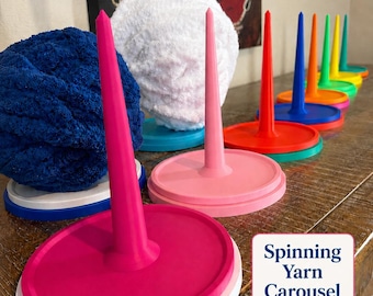 Spinning Yarn Carousel, Yarn Spinner for Knitting and Crochet, Tangle-Free Yarn Caddy, Tabletop Yarn Organizer, Yarn Gift