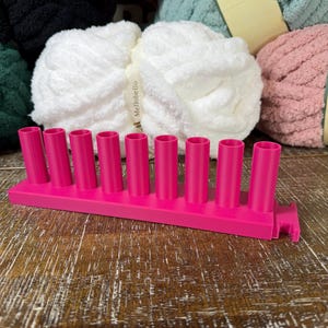 Chunky Yarn Blanket, 9" Knitting Loom, 3/4" Inch Peg, Sturdy Modular Blanket Loom, Chunky Yarn, 3D Print, Beginner Loom Kit, Easy to Store. image 7