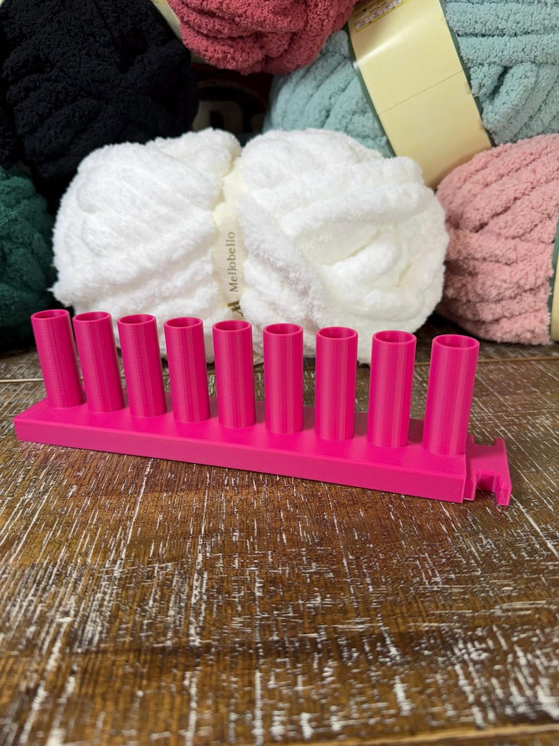 Chunky Yarn Blanket, 9" Knitting Loom, 3/4" Inch Peg, Sturdy Modular Blanket Loom, Chunky Yarn, 3D Print, Beginner Loom Kit, Easy to Store. image 7