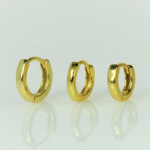 Small Gold hoop Earrings Set • Sterling Silver Huggie Hoop Earrings • Tiny Cartilage Hoop • Minimalist Helix Earring