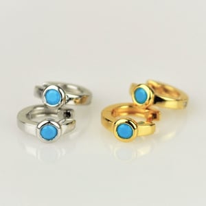Tiny Sterling Silver Huggie Hoops • Gold Cartilage Huggie Earrings