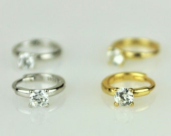 Tiny Sterling Silver Cartilage Huggie Hoops