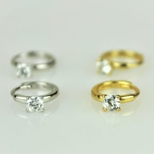 Tiny Sterling Silver Cartilage Huggie Hoops