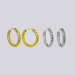 Gold Huggie Hoop Earrings Set • Small Gold Cartilage Hoop • Sterling Silver Helix Hoop Earrings