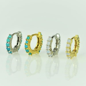 Sterling Silver Huggie Hoop Earrings • Tiny Gold Cartilage Hoops • Small Funky Earrings • Gift For Sister