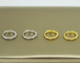 Dainty Sterling Silver Huggie Hoop Earrings