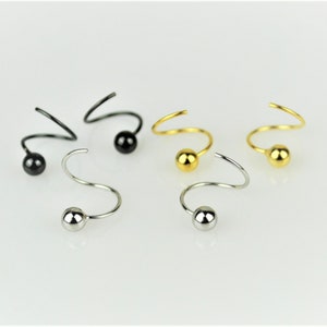 Sterling silver spiral earrings