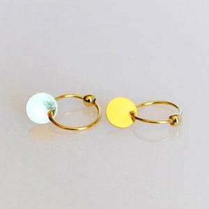 Tiny Gold Cartilage Huggie Earrings • Sterling Silver Helix Hoop Earrings • Small Endless Hoop Earring