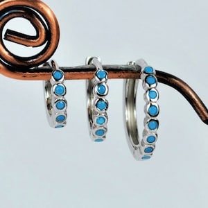 Sterling Silver Huggie Hoop Earrings Set • Funky Small Gold Hoop Earrings • Tiny Cartilage Helix Hoop