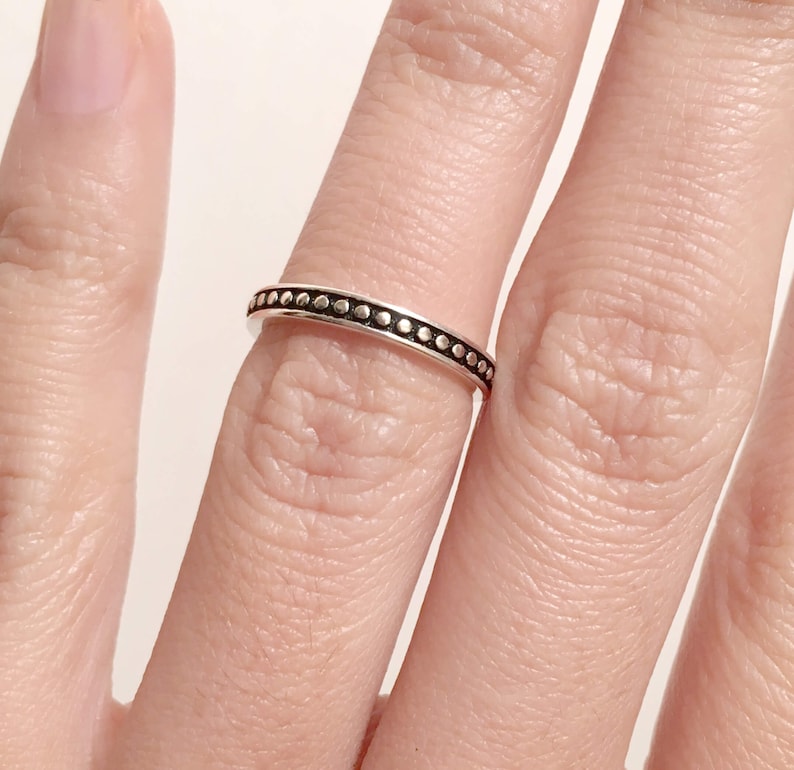 Oxidized silver knuckle ring toe ring Adjustable open thin stacking ring Sterling silver pinky ring for women Boho silver midi ring