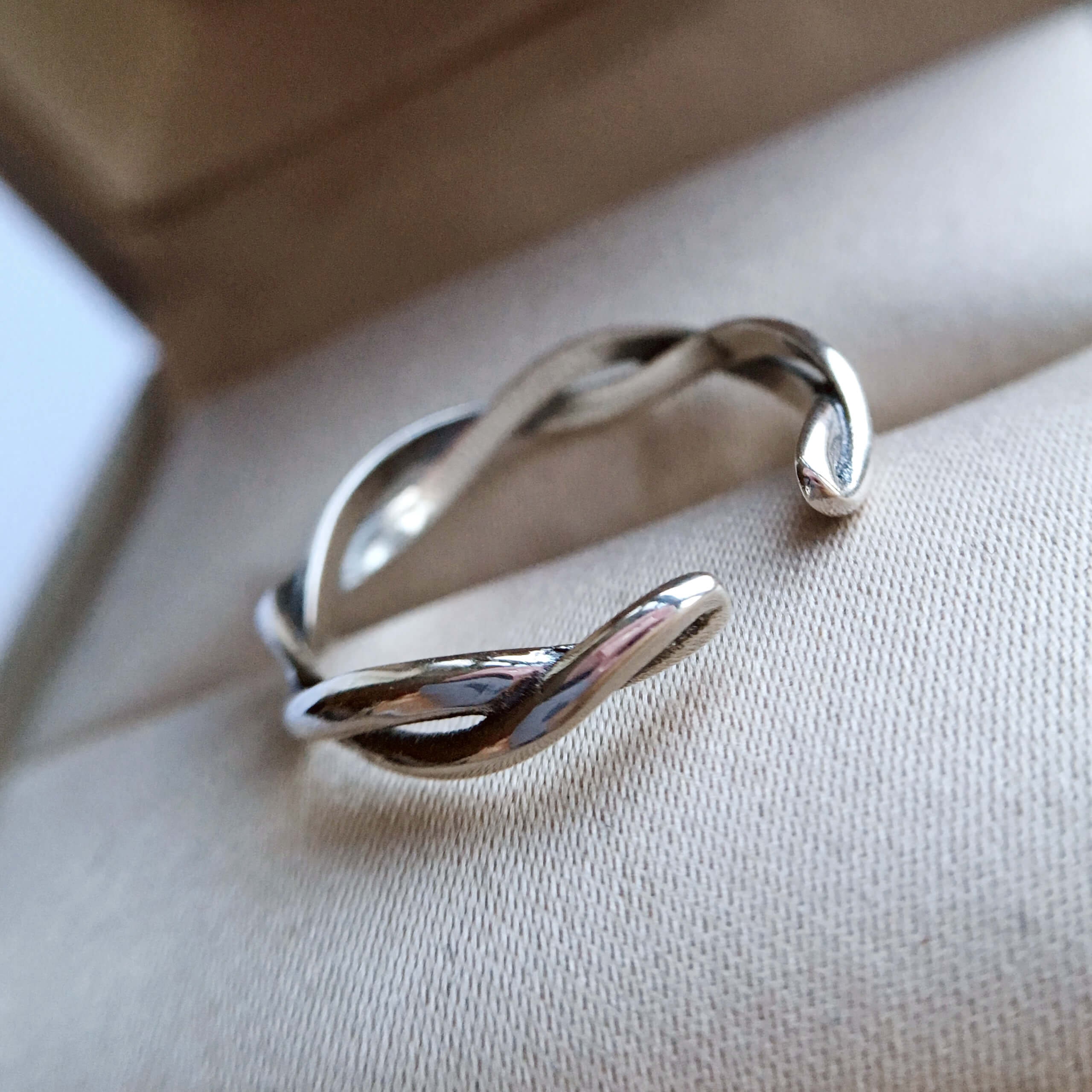 Twisted Infinity Stackable Ring. Simple Sterling Silver Open - Etsy UK