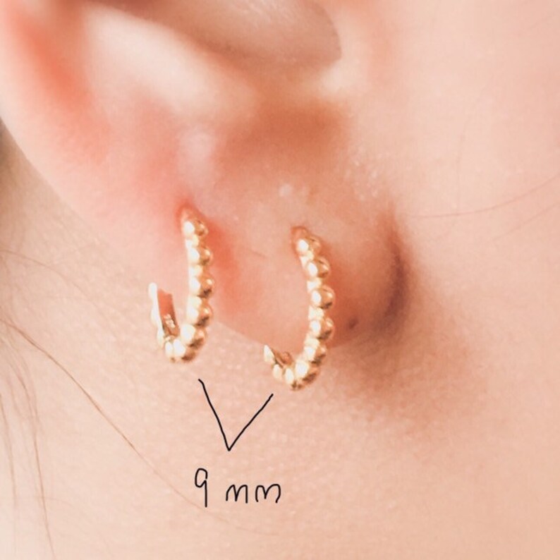 Gold Huggie Hoop Earrings. Tiny Sterling Silver Hoop Earrings. Etsy