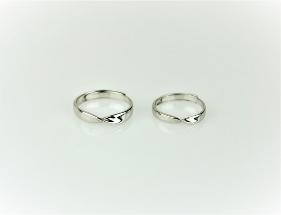 Sterling Silver Mobius Promise Ring • Minimalist Twist Stacking