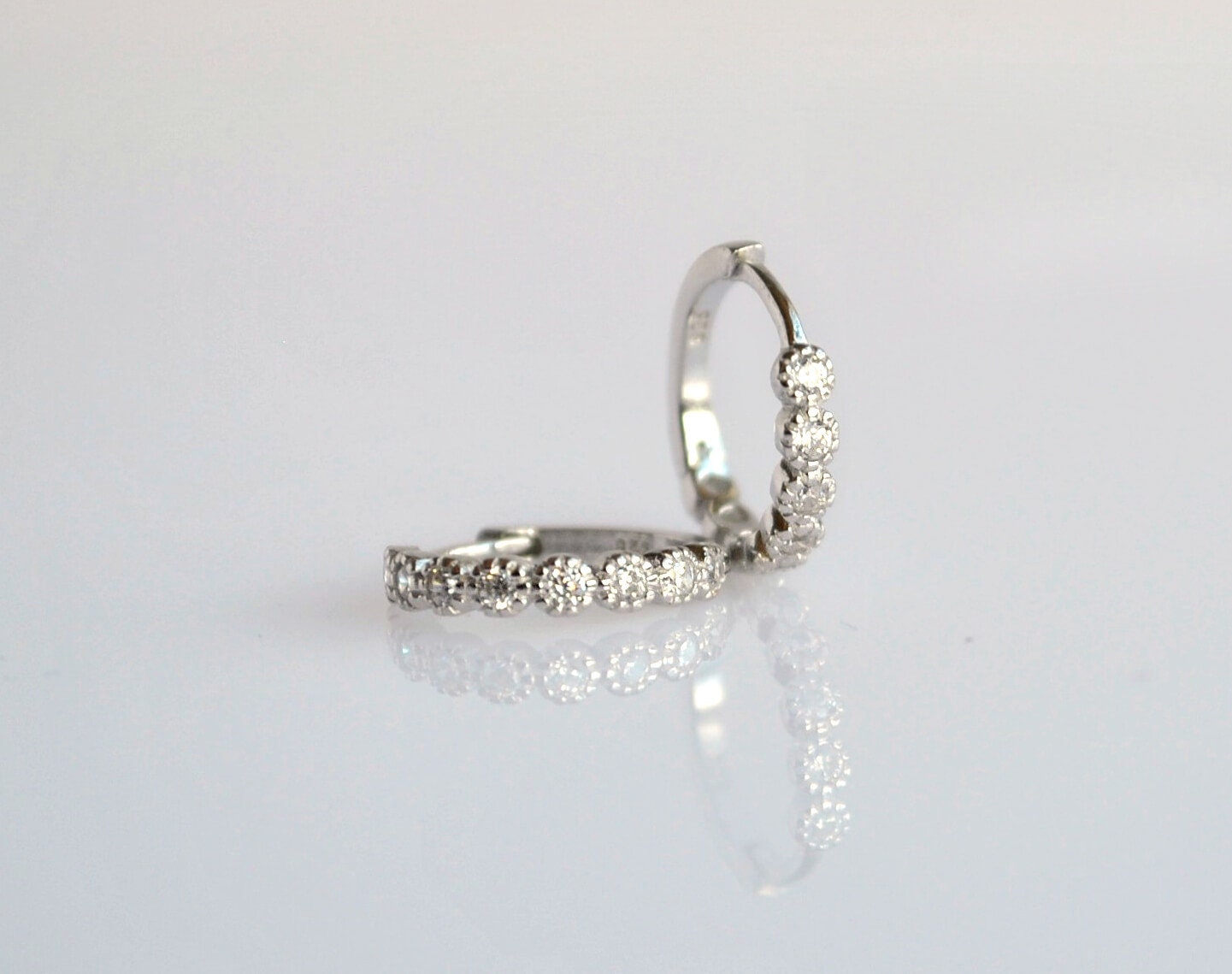 Small Gold Huggie Hoop Earrings Sterling Silver Cartilage - Etsy UK