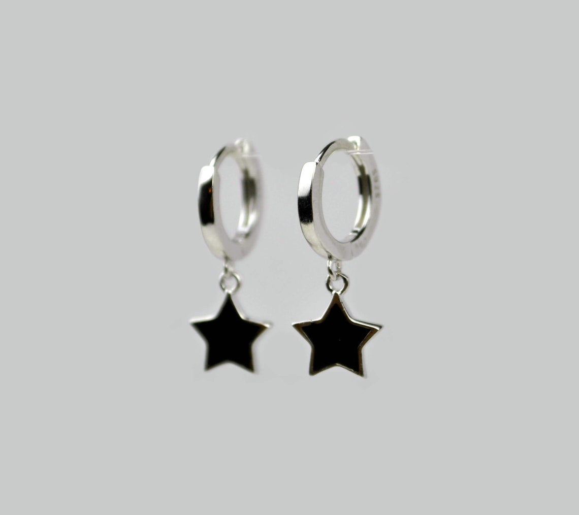 Brass Star Hoop Earrings - Free Range and Feral