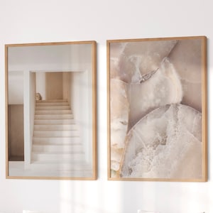 Neutral Wall Decor, Minimal Art Set, Beige Earth Tones,