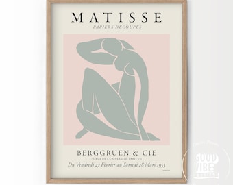 Henri Matisse Poster, Matisse Woman Body, Modern Print, Abstract Wall Art, Moma Poster, Faded Pink Print, Mid-Century Poster, Office Decor 3