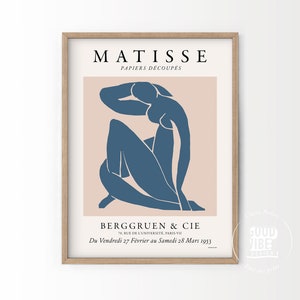 Matisse Wall Art Print, Henri Matisse Poster, Matisse Cut Out, Female Line Art, Woman Abstract Art, Beige Wall Decor, Modern Poster