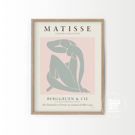 Henri Matisse Print Woman Body Art Exhibition Poster Mid Century Wall Art Modern Wall Art Museum Poster Gallery Wall Art Vintage Home Decor