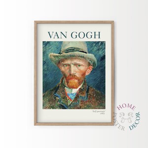 Van Gogh Reproduktion, Van Gogh Selbstporträt, Ausstellungsmuseum, Geburtstagsgeschenk, Hochzeitsgeschenk, berühmtes Gemälde, Van Gogh Druck