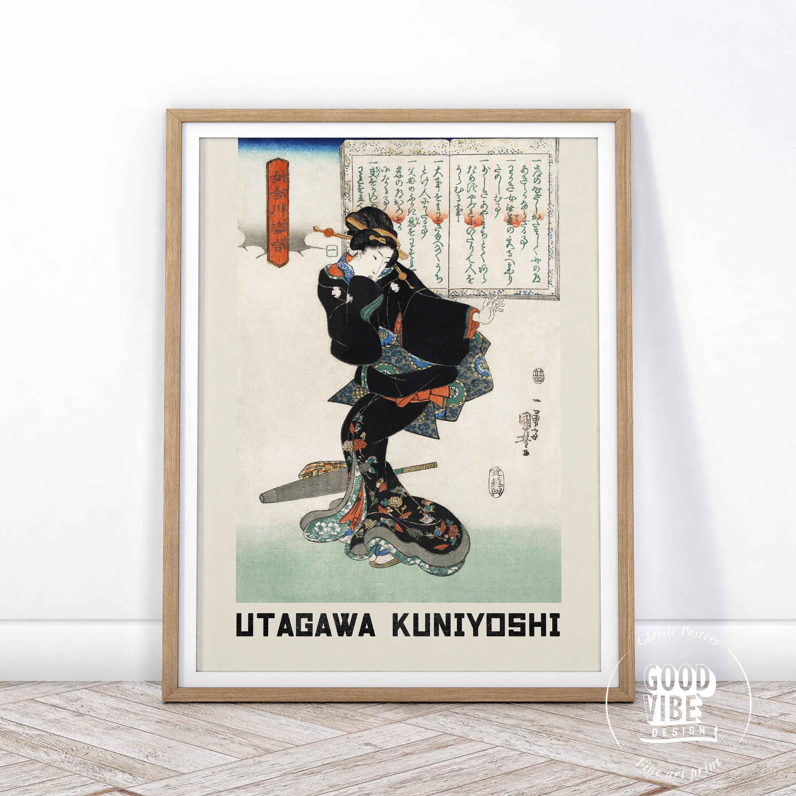Utagawa Kuniyoshi Japanese Geisha Art Print, Suikoden Edo - Etsy