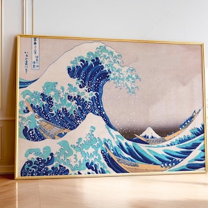 La ola de Kanagawa Print, Katsushika Hokusai Arte japonés