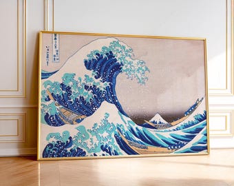 The Wave off Kanagawa Print, Katsushika Hokusai Japanese Art