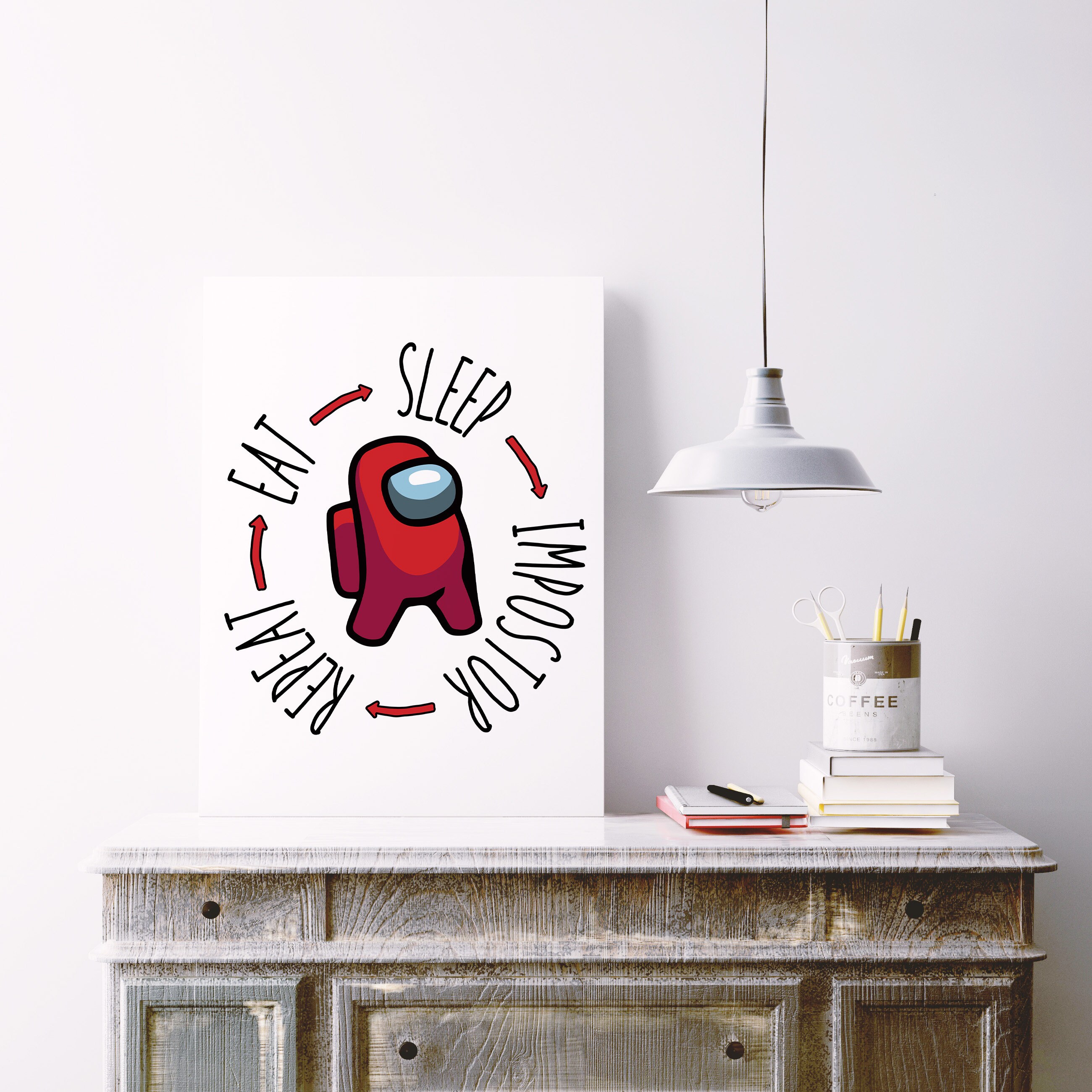 Among Us Poster Teen Room Decor Game Lover Gift Boys Room Etsy