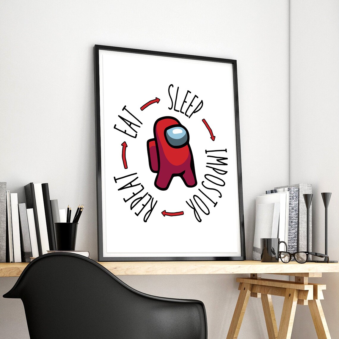 Among Us Poster Teen Room Decor Game Lover Gift Boys Room Etsy