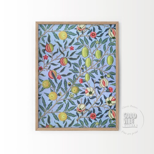 Vintage Fruit Poster Abstract Art Print Vintage Fruits Etsy