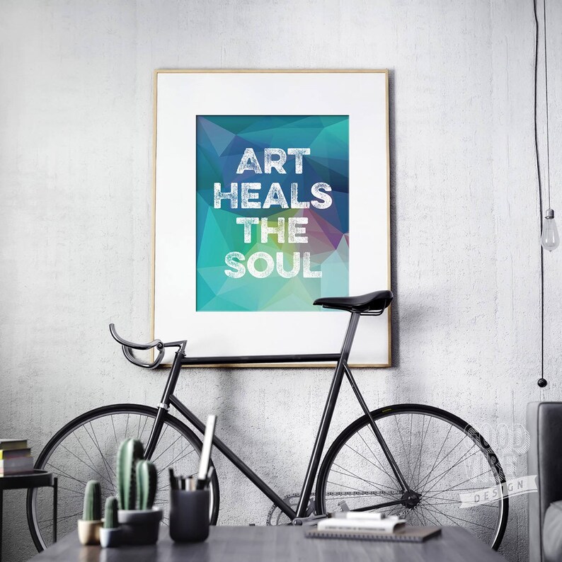 Art therapy Mindfulness art Inspirational Healing art Gallery wall art Mindfulness print Art heals the soul Motivational gift Heal print