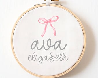 Custom Counted Cross Stitch Pattern, Modern Baby Birth Announcement, Personalized Baby Shower Gift, Digital Download PDF, DIY Nursery Decor