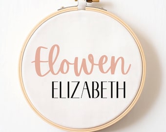 Custom Counted Cross Stitch Pattern, Modern Baby Birth Announcement, Personalized Baby Shower Gift, Digital Download PDF, DIY Nursery Decor
