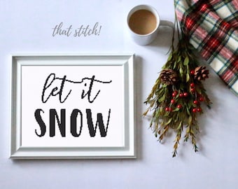 Patrón de punto de cruz contado, punto de cruz navideño, letras de punto de cruz, patrón de punto de cruz de invierno, decoración de pared de invierno, decoración del hogar, #035