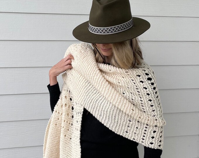 Featured listing image: Winter Scarf | Knit Wrap | Flurries in The Wind Scarf