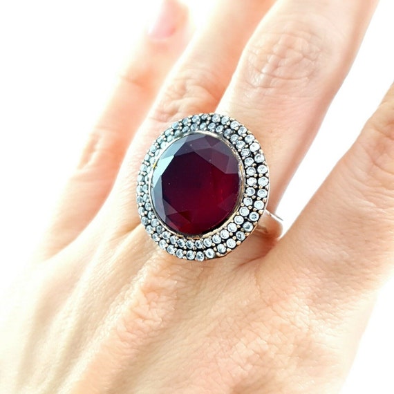 Silver Rings for Women Turkish Ladies Jewelry Handmade Brand