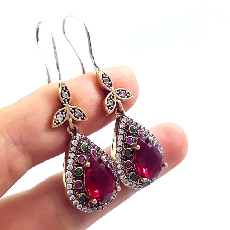 Retro Style Jewelry 925 Sterling Silver Ladies Earrings Hurrem Sultan E2392