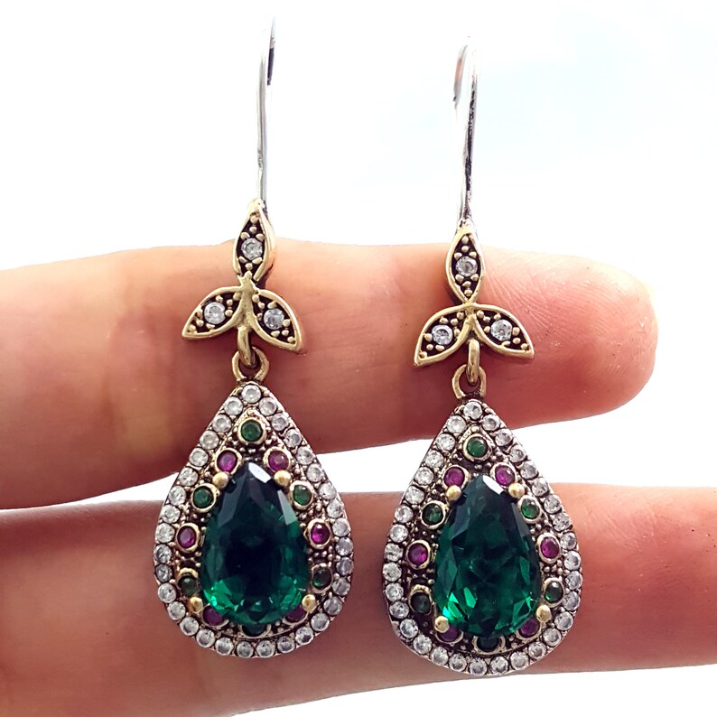 Retro Style Jewelry 925 Sterling Silver Ladies Earrings Hurrem Sultan E2392