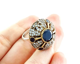 Turkish Jewelry 925 Sterling Silver Handmade Ladies Ring