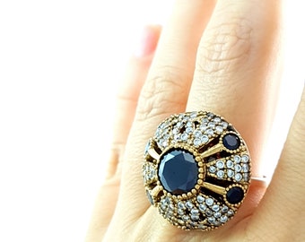 Turkish Jewelry 925 Sterling Silver Handmade Ladies Ring