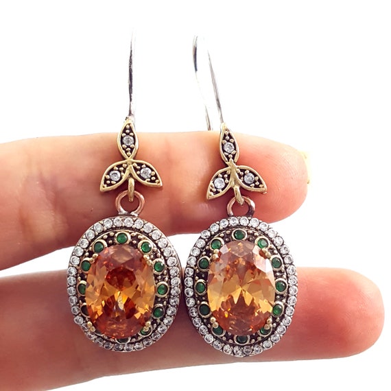 Retro Style Jewelry 925 Sterling Silver Ladies Earrings Hurrem Sultan E2392