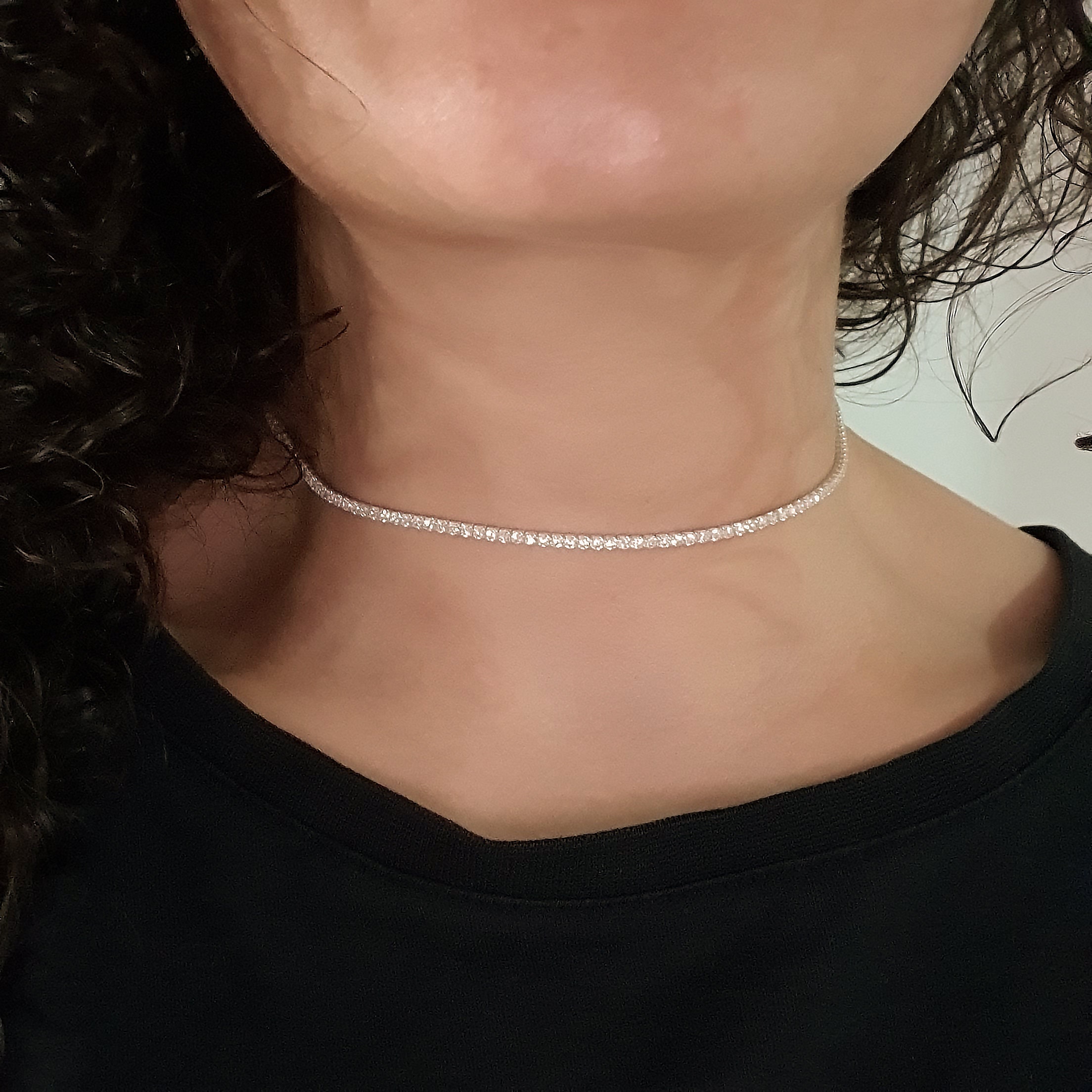 Thin Tennis Choker Etsy Singapore