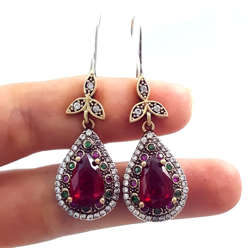 Retro Style Jewelry 925 Sterling Silver Ladies Earrings Hurrem Sultan E2392