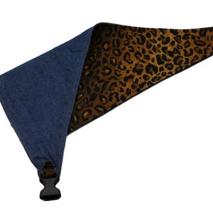 Uptown Pups Reversible Bandana - Leopard Print