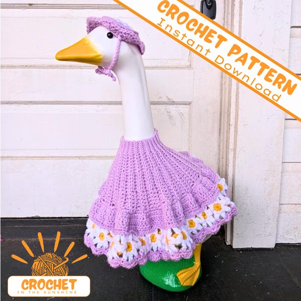 Decidedly Daisy 23" Porch Goose Outfit Crochet Pattern