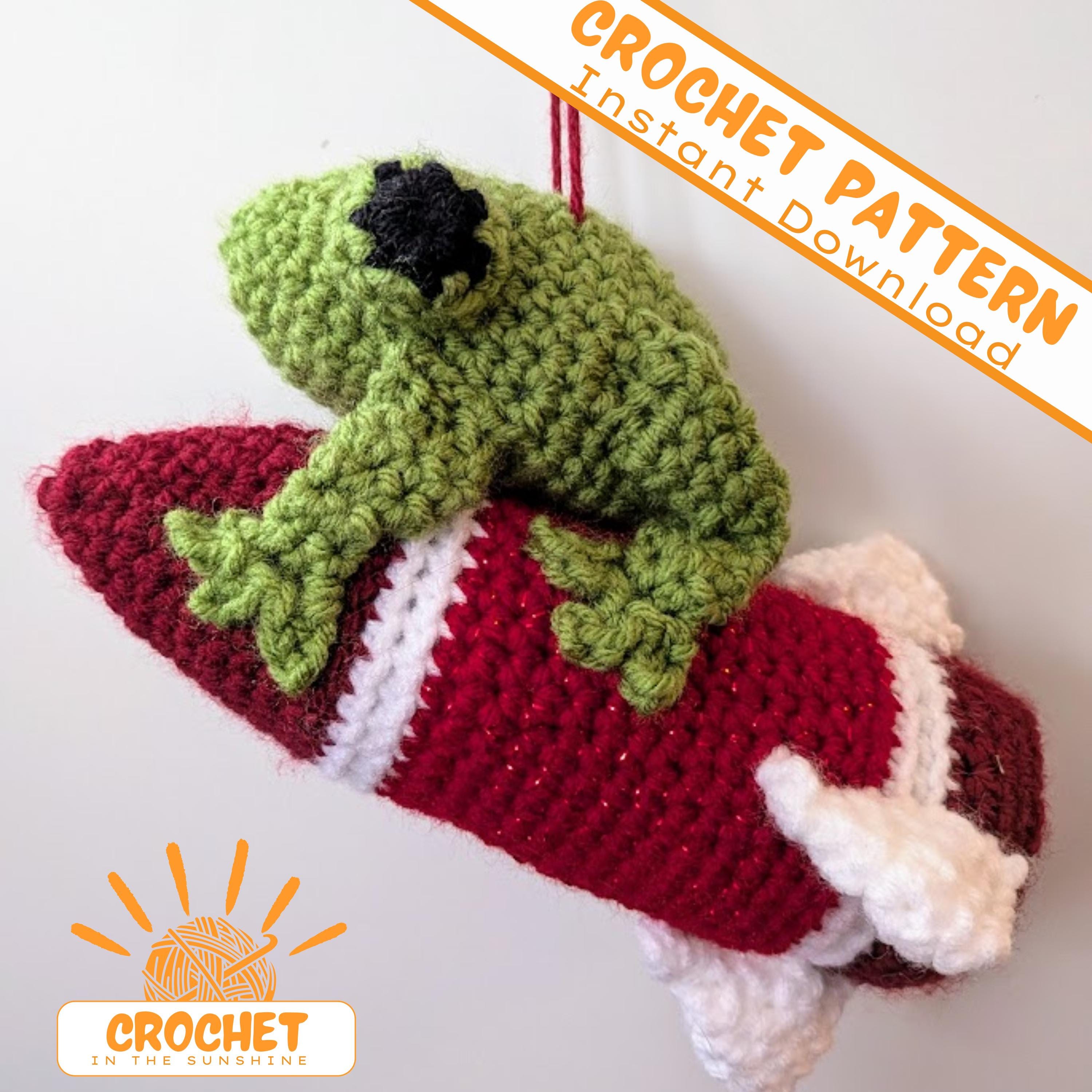 40 Frog and Toad Crochet Patterns for Plush Toys, Bags, Decor, and Gifts 4 Missile Toad Christmas Decoration ("Mistletoe")