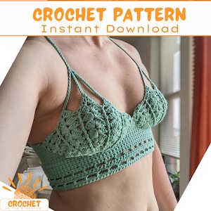 Shell Balconette Bralette Crochet Pattern