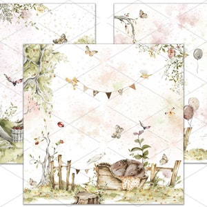 Woodland Delight Digital Scrapbook Paper Collection