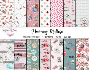 Maltese Digital Scrapbook Paper