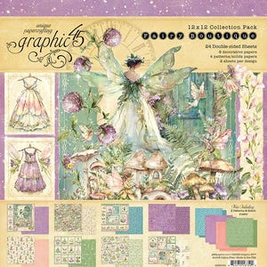 Gráfico 45, Fairy Boutique, bloc de papel de 12 x 12